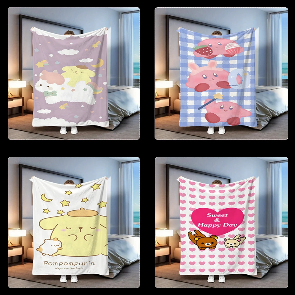 

Cute Animals on Purple BlanketLunch break blanket, multi-purpose blanket for , living room, bedroom, camping and travel