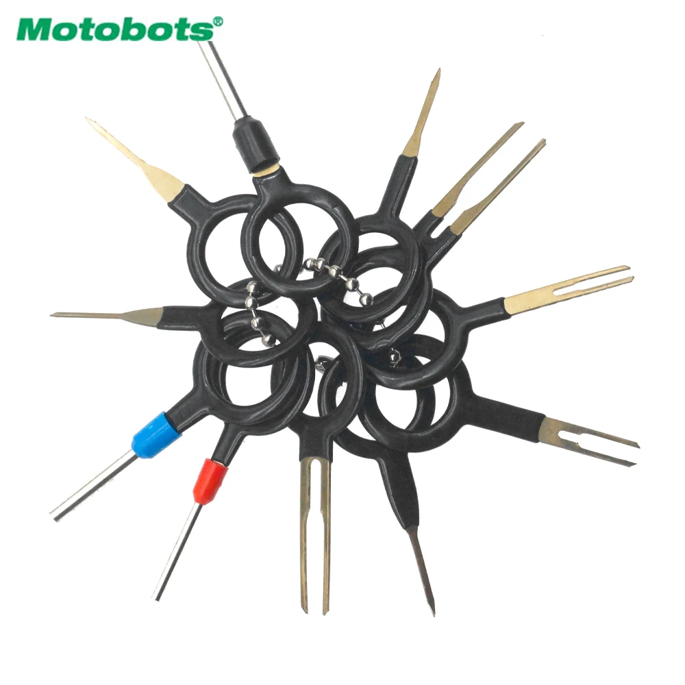 

MOTOBOTS 11pcs/set Auto Plug Terminal Extraction Repair Tool Circuit Board Disassembled Crimp Pin Back Needle Remove Tool