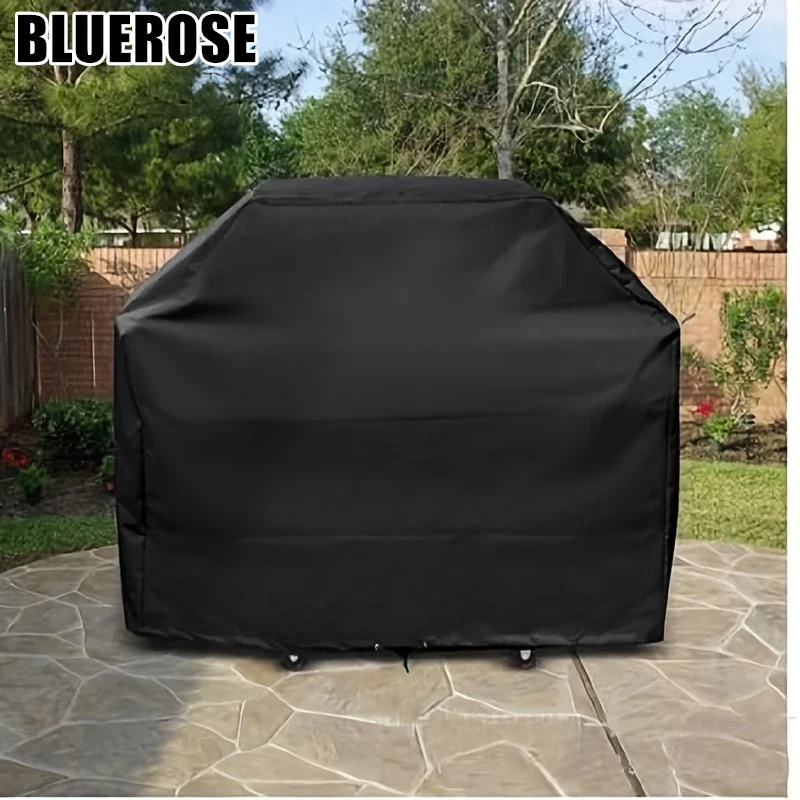 

Heavy Duty BBQ Grill Cover Durable 210D Oxford Fabric UV-Resistant for Outdoor Use Easy To Clean Black Outdoor Grill Covers