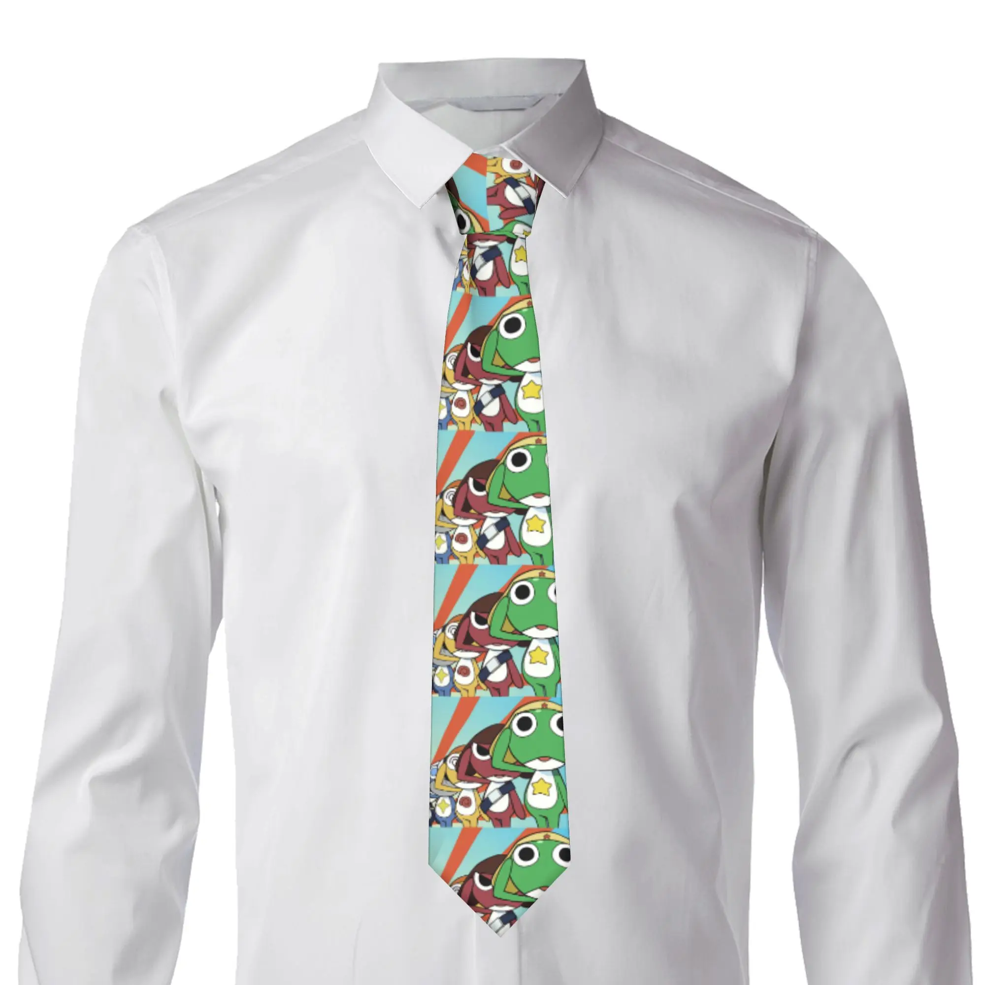 Keroros Giroro Tie  Custom DIY Neck Ties Novelty Casual Collar Tie Adult Daily Wear Party Necktie Accessories