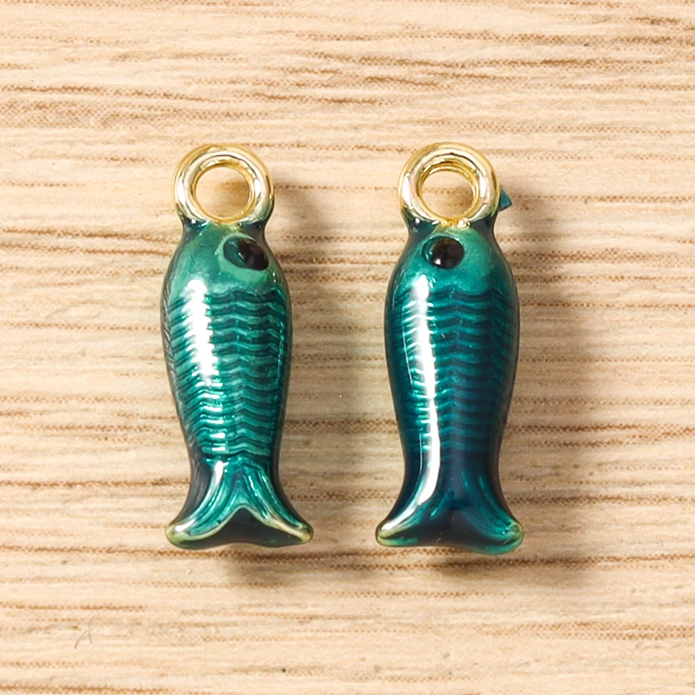 Tusember 5 Stück niedliche bunte Seestern-Muschel-Fisch-Anhänger für die Schmuckherstellung, Ohrringe, Halsketten, Armbänder, DIY-Bastelarbeiten – Detail 17