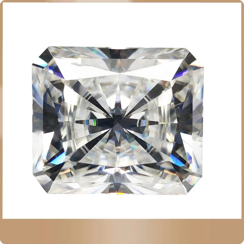 

Moissanite Radiant Cut 0.5ct To 5ct D Color VVS1 Lab Grown Gemstone Advanced Jewelry Making Materials with GRA Certificate