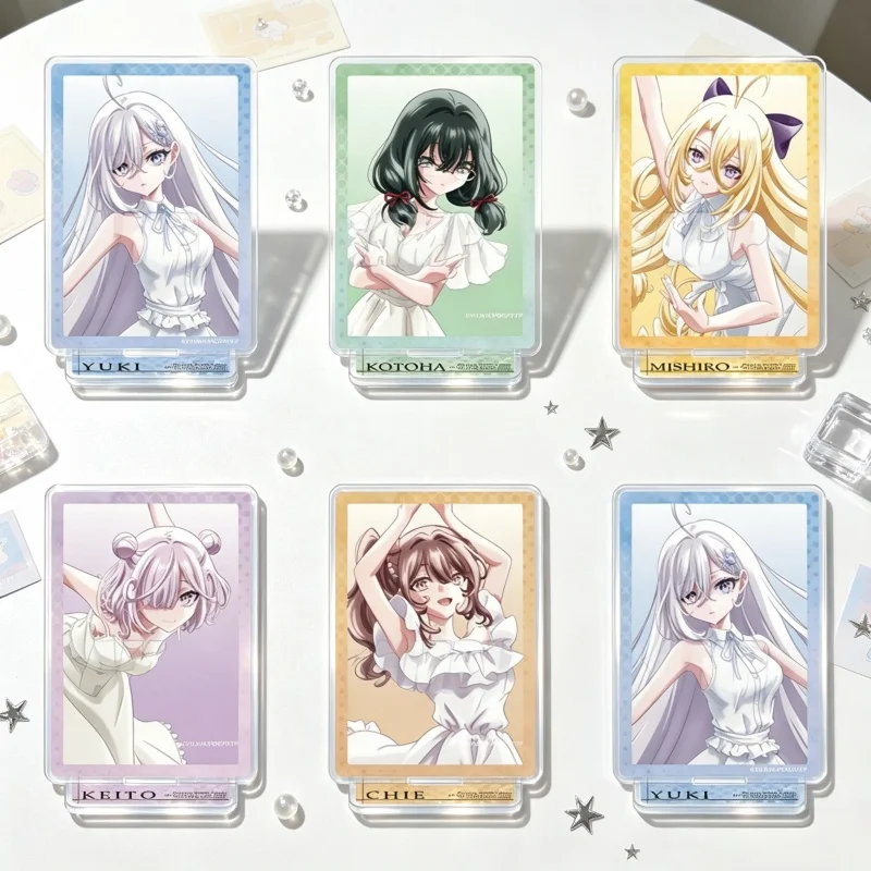 Acrylic Stand Figure Keychain Playing Death Games To Put Food On The Table Anime Yuuki/Keito/Kyara Cartoon Character 15CM Gifts