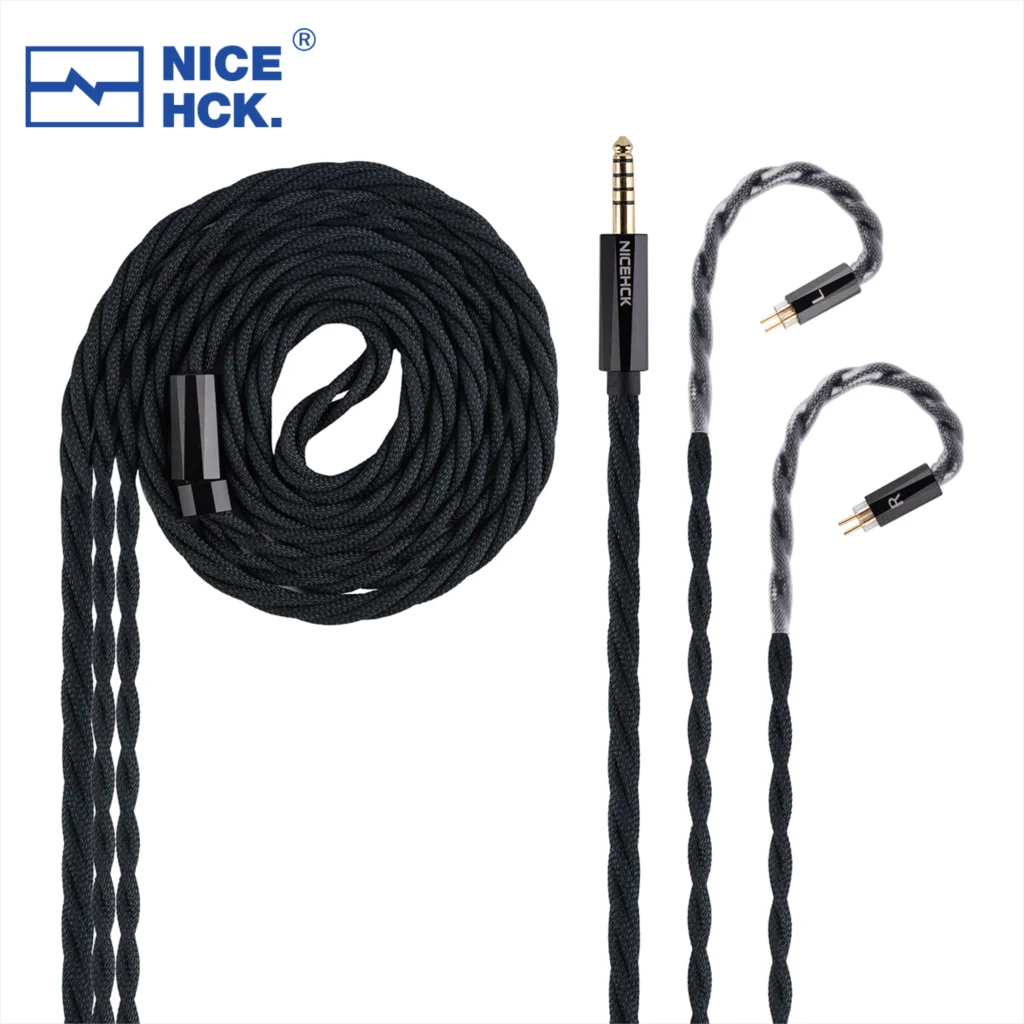 NICEHCK MeetEva HiFi IEM Cable plateado aleación de cobre plateado + Cable de actualización OFC Chapado en plata MMCX/2 pines para Quintet Performer8