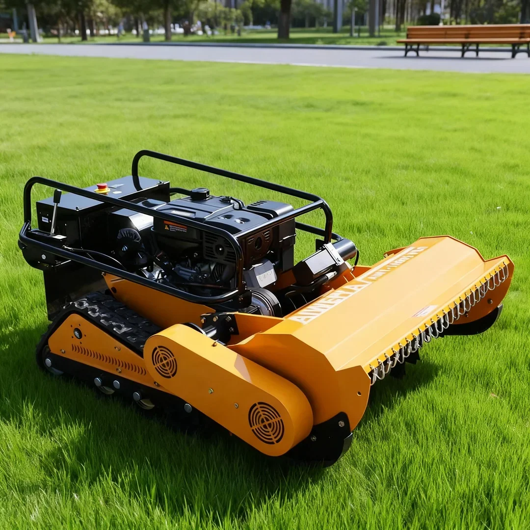 

Индивидуальный гусеничный робот с дистанционным управлением 2025 года, ценовая косилка для резки травы, косилка для сада, двора, сада Roboti