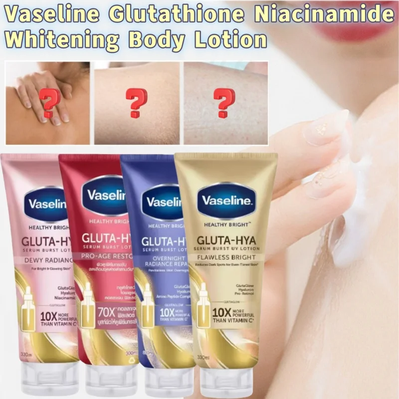 

Vaseline Night Brightening Skin Repair Body Lotion Moisturizing Glutathione Niacinamide Improves Dry Skin Body Lotion 330ml