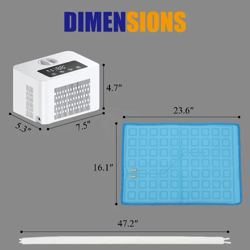 3-Level Thermostatic Pet Mat 2-in-1 Cooling Heating Variable Temperature All-Seasons Pet Pad Cushion for Comfortable Pet Care