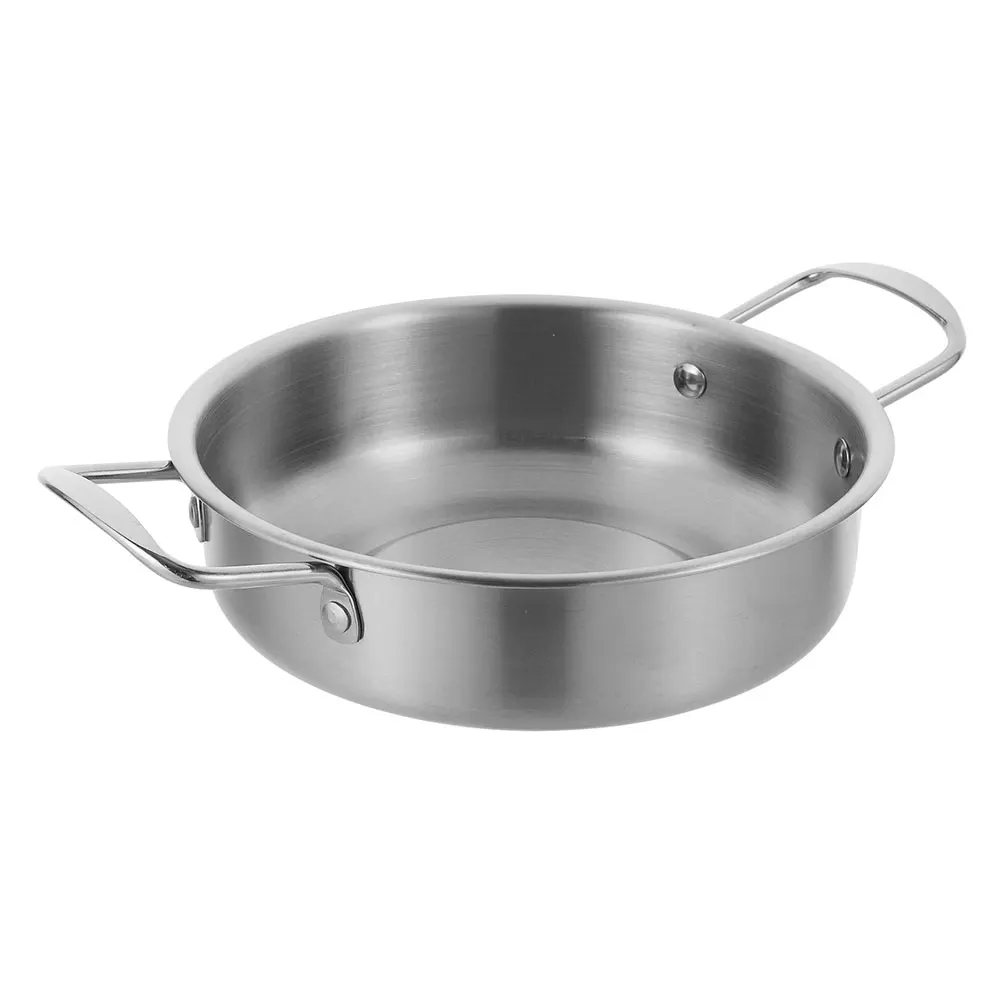 

Korean Ramen Pot Double Handle Stainless Steel Fry Pan Mini Saucepan Cooking Hotpot Antispill Kitchen for Home