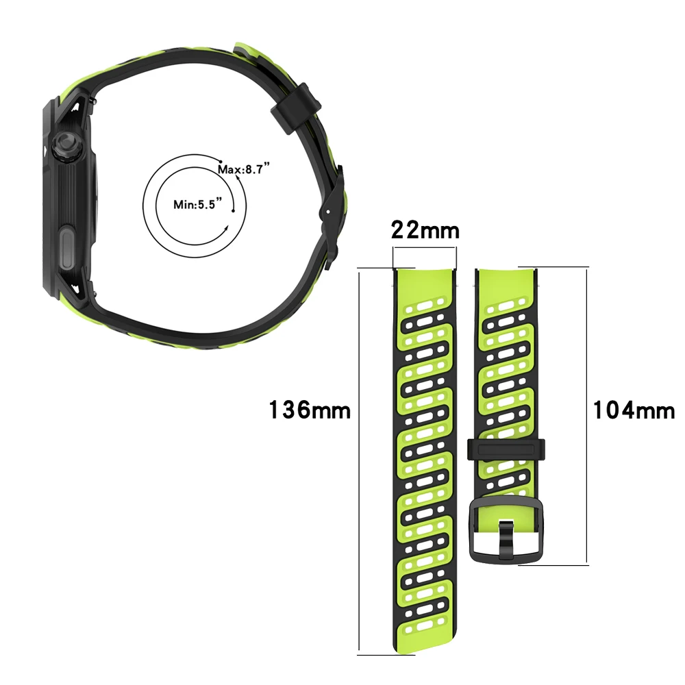 حزام ساعة أنيق من السيليكون لساعة COROS PACE Pro الذكية سوار معصم رياضي لساعة COROS PACE Pro حزام ساعة بيل