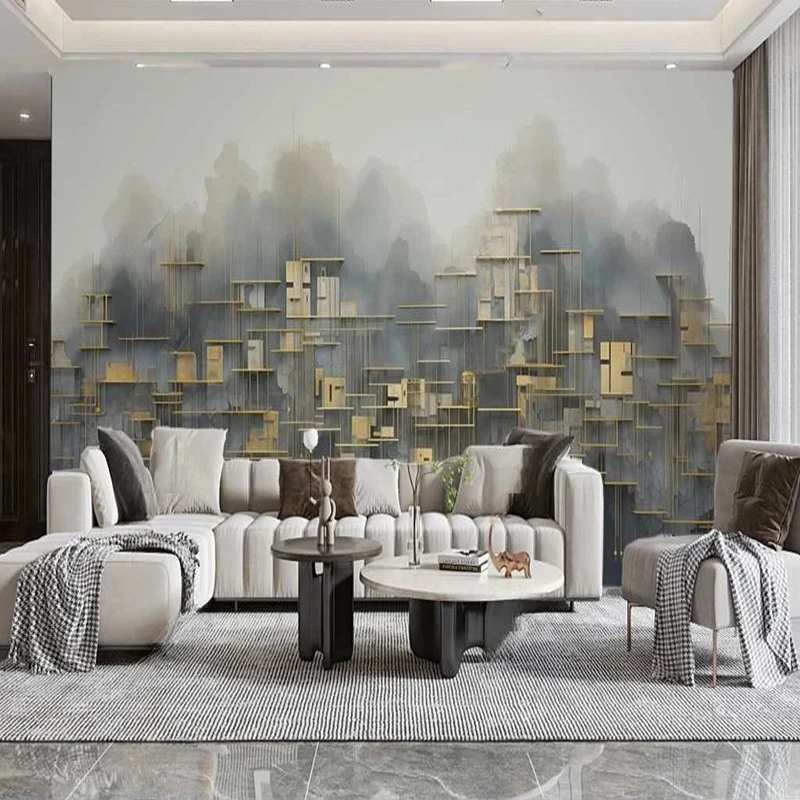 Custom Photo Mural Modern Style Abstract City Building Home Decor Painting Living Room KTV Bar Cafe Restaurant Backdrop 3D