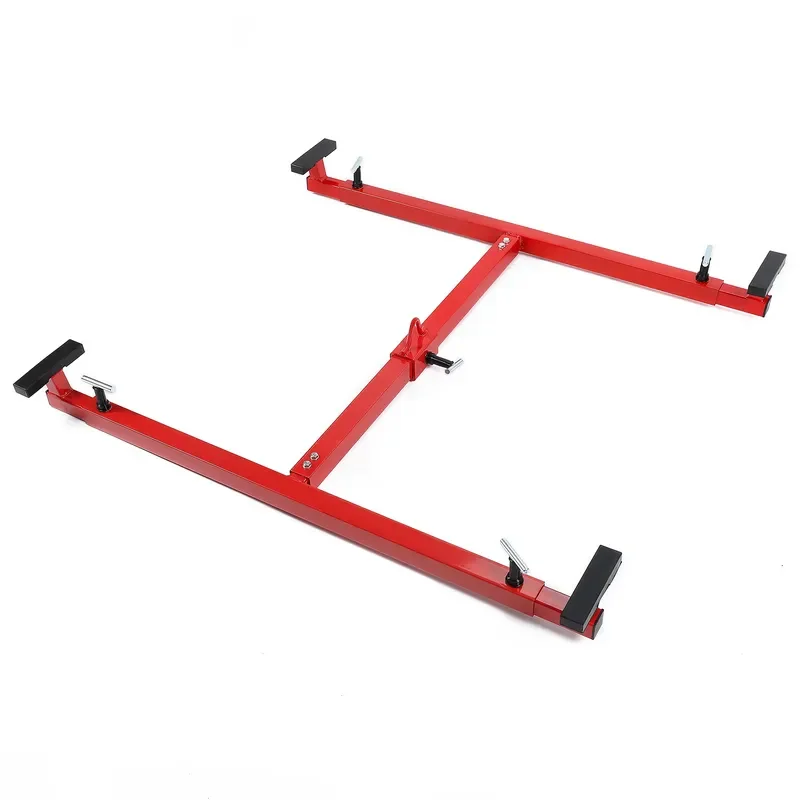 Universal Adjustable Truck Bed Lift Red Powder Coated Steel 800 lb Capacity Heavy Duty Support Bracket for Pickup Tailgate