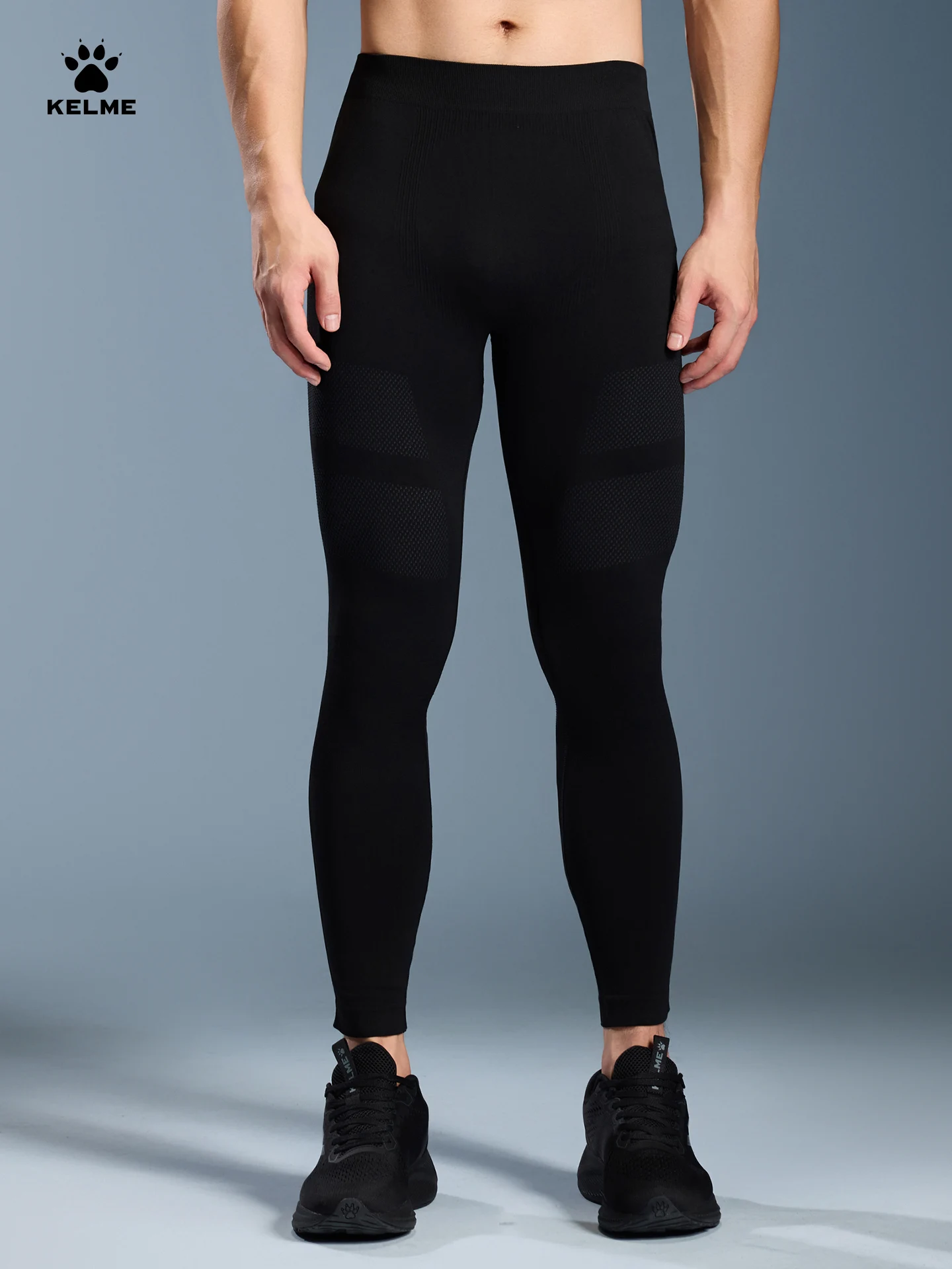 Kelme Ski Tights Men's Sports Speed Drying Pants Sweating Compression Pants Fitness Warm Bottom Pants