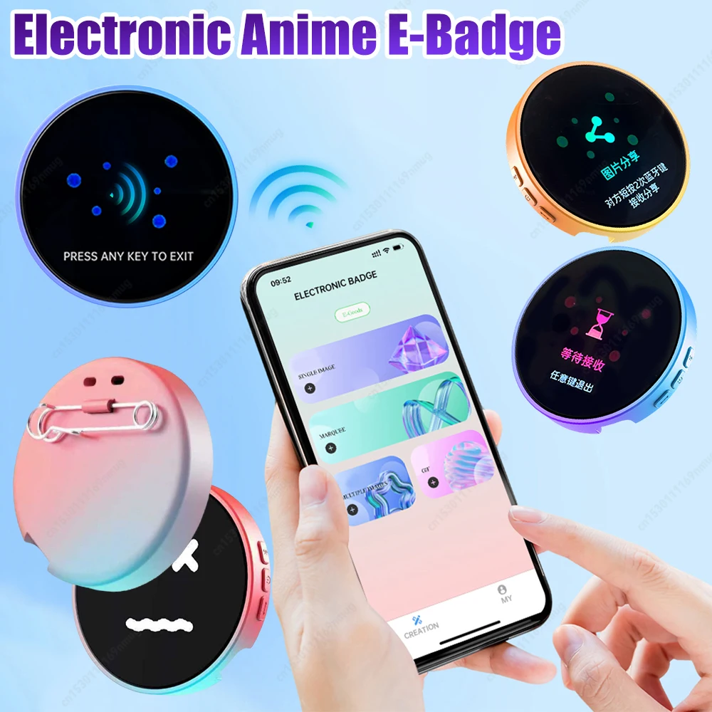 

Электронный аниме-бейдж BT5.4 с сенсорным экраном, подключением по Bluetooth, динамическим смарт-дисплеем – идеальный подарок для друзей