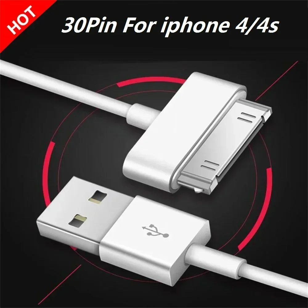 30 Pin USB Charger Cable For IPhone 4 4s 3G 3GS iPad 1 2 3 iPod Adapter Accessories Nano Touch Charging Data Cable Usb Charger