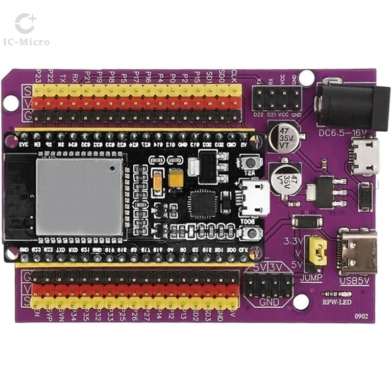 XZG ESP32 Development Board MICRO USB CP2102 28P WiFi+Bluetooth Dual Core ESP32 Expansion Board 38PINS 1-10PCS