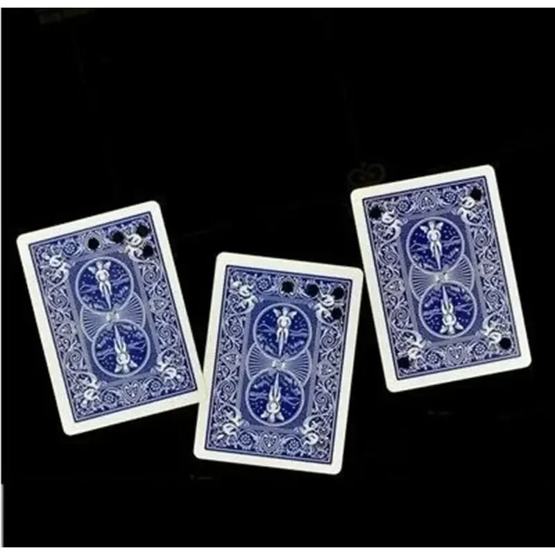 Матрица Card Moving Hole On Blue Magic Trick Poker Back Visual Like Hollow Card Magie Wow Magic Classic Magia