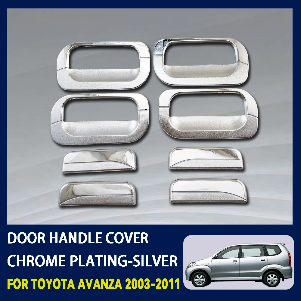

Для Toyota Avanza 2003-2011 АБС-пластик, хромированная серебряная дверная ручка автомобиля, крышка чаши, отделка, автомобильные аксессуары, внешнее украшение