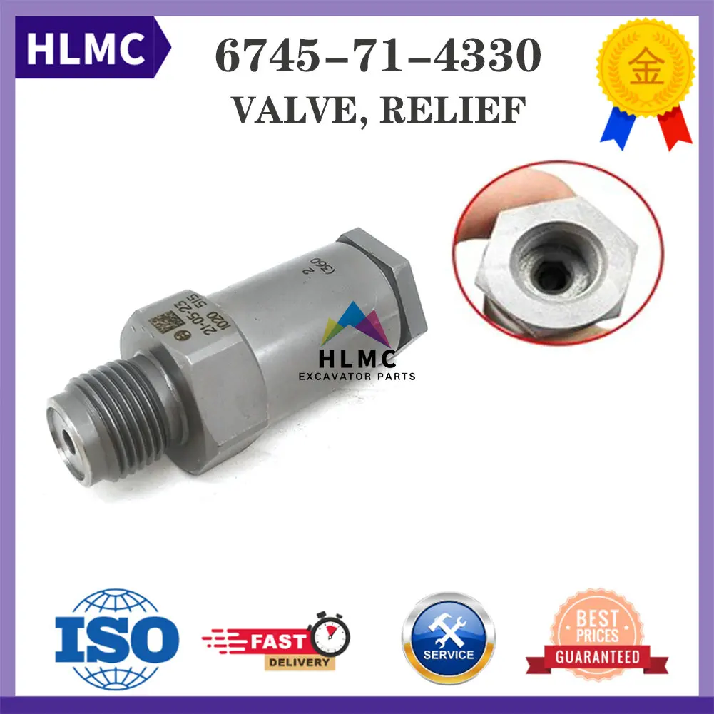 Excavator Electric Parts  PC300-8 PC350-8 WA430 Excavator 6D114 Engine Relief Valve 6745-71-4330