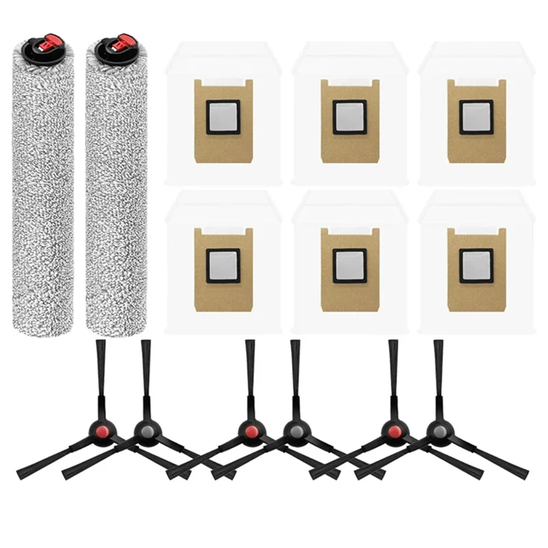 Eufy Omni E25/E28 예비 부품 액세서리 용 A24P 호환 사이드 브러시 롤러 걸레 먼지 봉투