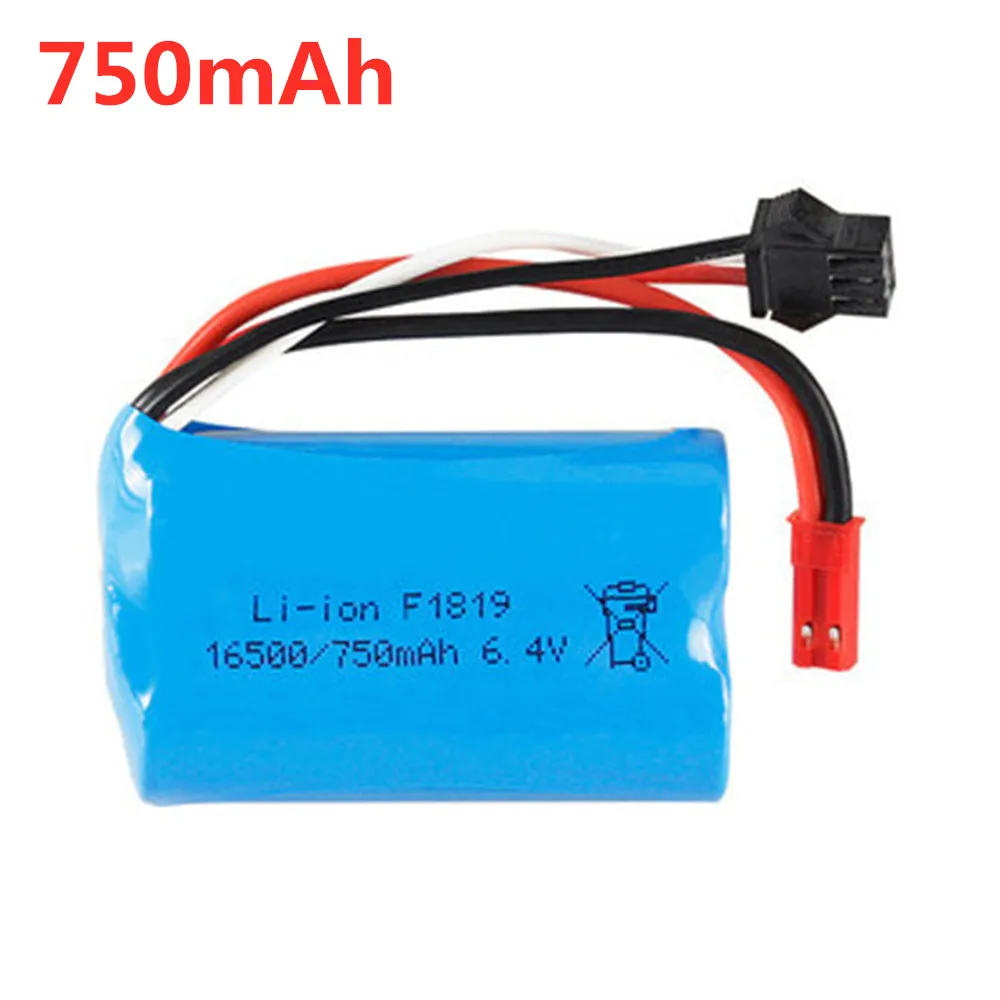 6.4v 500mah 750mah 800mah 1000mah akumulator litowo-jonowy do wltoys L959 18628 RC samochód łódź ciężarówki części zamienne