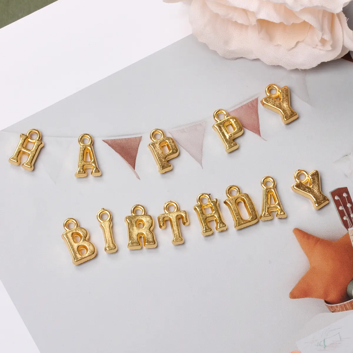 20Pcs Mixed Alphabet Letter Pendant For DIY Jewelry Making Keychain Necklace Pendants Handmade Accessories