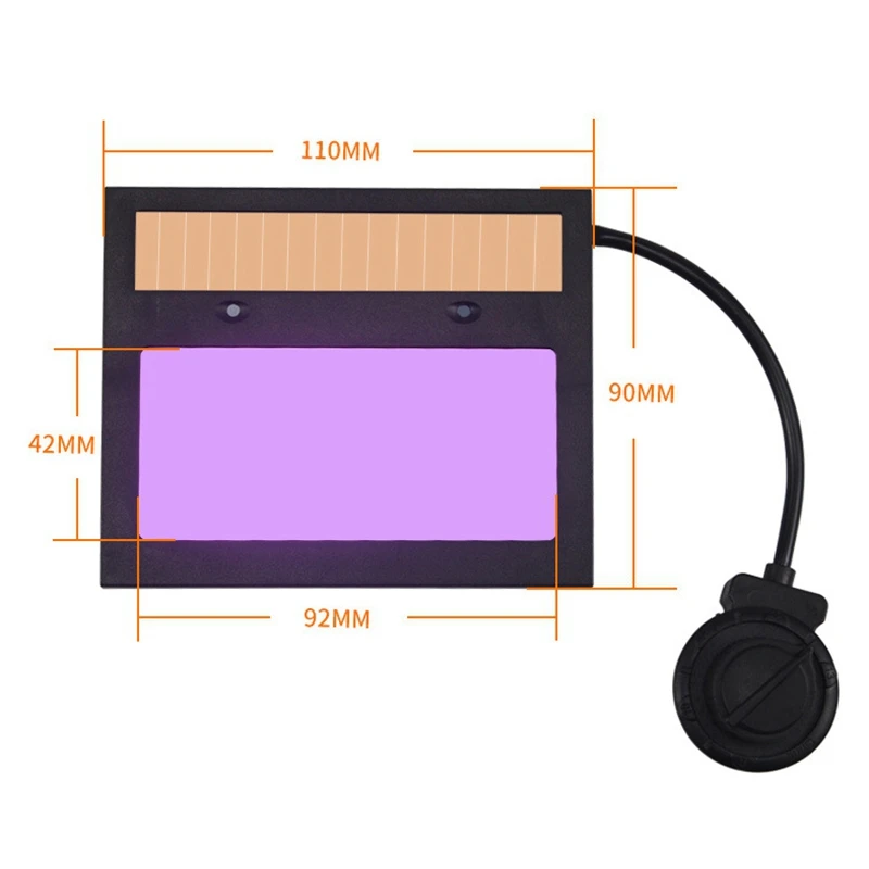 Solar Auto Escurecimento Soldagem Lens Painel, máscara de capacete, filtragem automática, abajur óculos