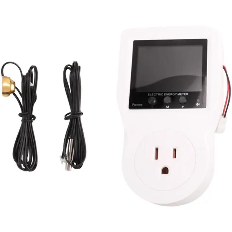 N35R-Tuya Smart Home Wifi Socket AC Voltmeter Digital Thermostat With Timing Switch Sensor Probe Cooling And Heating US Plug