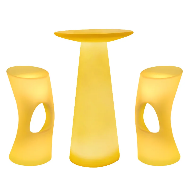 Colorful color-changing bar bar tables and chairs remote control outdoor waterproof mini mobile