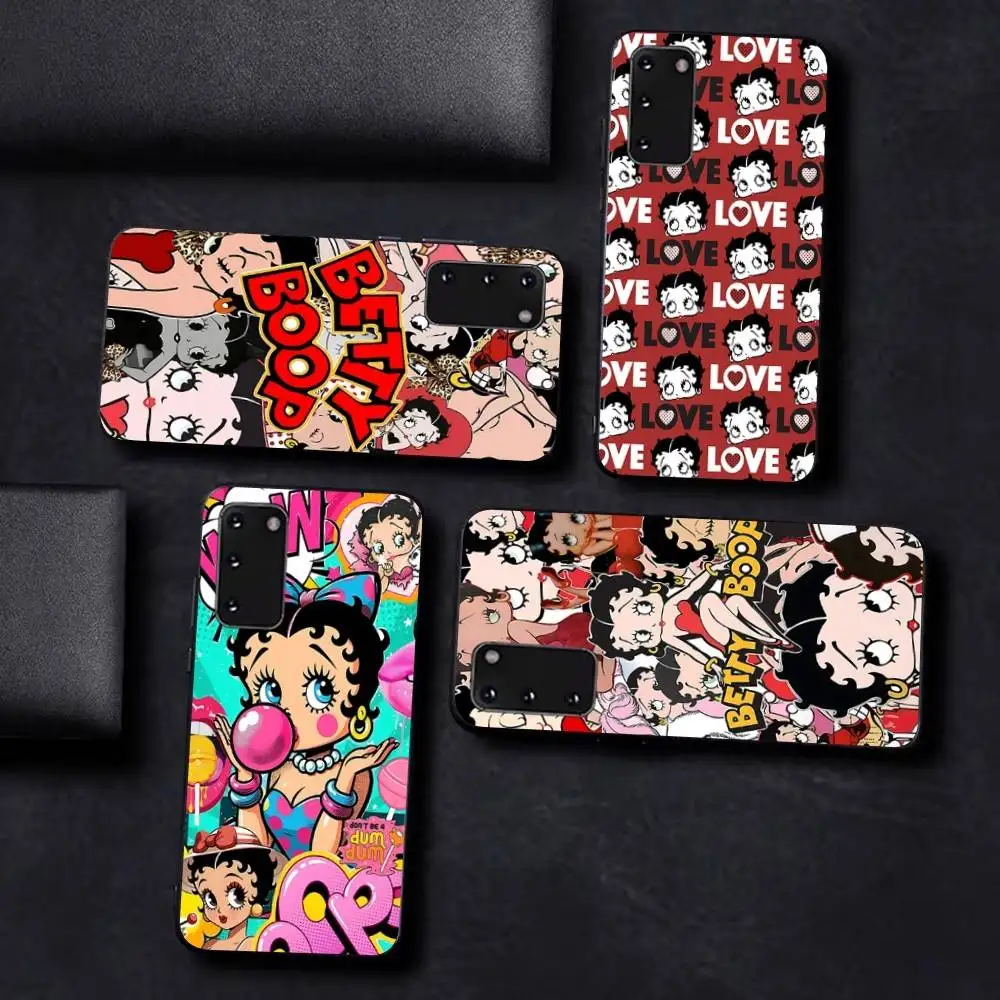 Funda de teléfono de dibujos animados b-betty b-boop para Samsung S 24 Fe 25 Ultra Plus 20 Lite 21 30 22 23 24 22 Ultra 5G Fundas