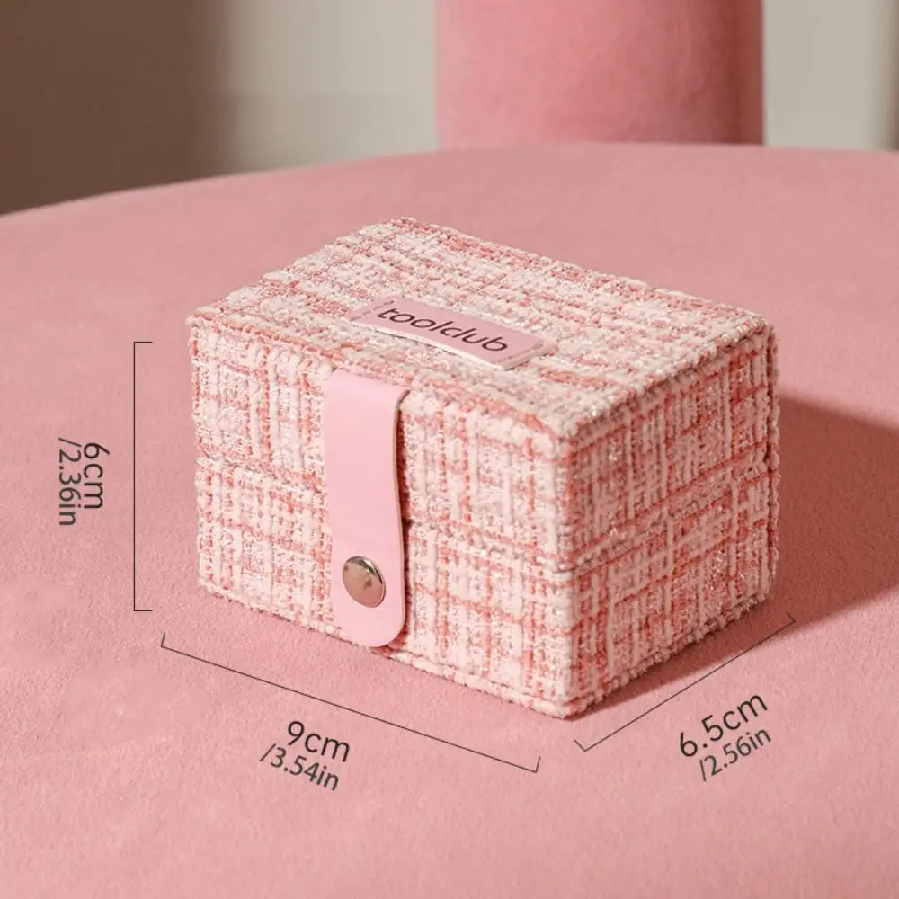 PU Leather Jewelry Packing Bag Jacquard Fabrics Bracelet Earrings Storage Case Rings Necklace Large Capacity Jewelry Holder