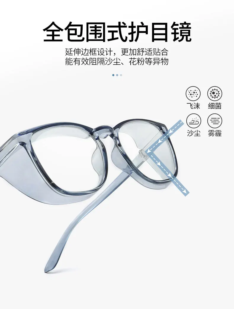 Anti-Blue Ray UV Pollen Glasses Safety Anti-Fog Goggles Windproof Sand Dust Protective Eyewear Impact Resistance