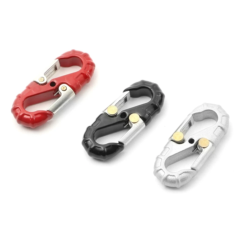 3PCS RC Car Metal Winch S Type Hook Decoration For Axial SCX10 90046 CC01 TRX4 MST Redcat 1/10 RC Rock Crawler