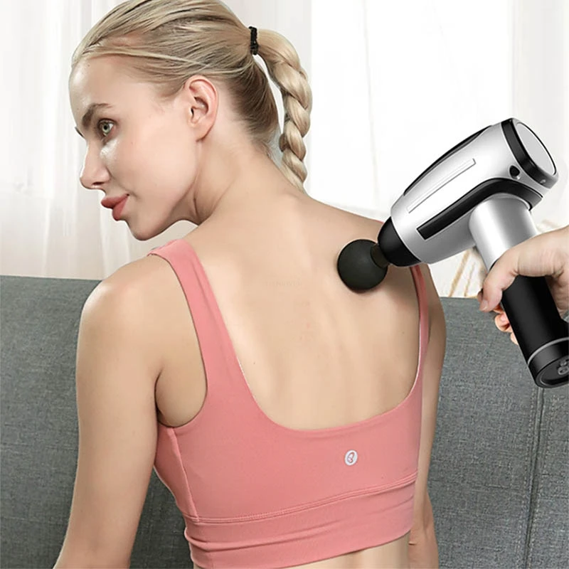 Electric fascia gun deep muscle relaxer massage gun fitness physiotherapy fat loss rapid slimming massager