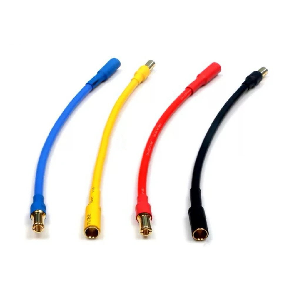 

Aircraft model motor electrical adjustment adapter cable 5.0mm Banana plug 10/20/30/40/50cm extension cable 12AWG Silicone wire