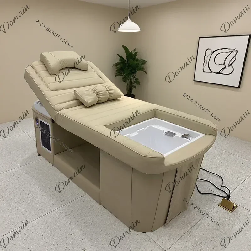 BX Integrated Foot Bath Shampoo Chairs Adjustable Hairdressing High-end Comfort Shampoo Chairs Water Cycle Function Furniture Si