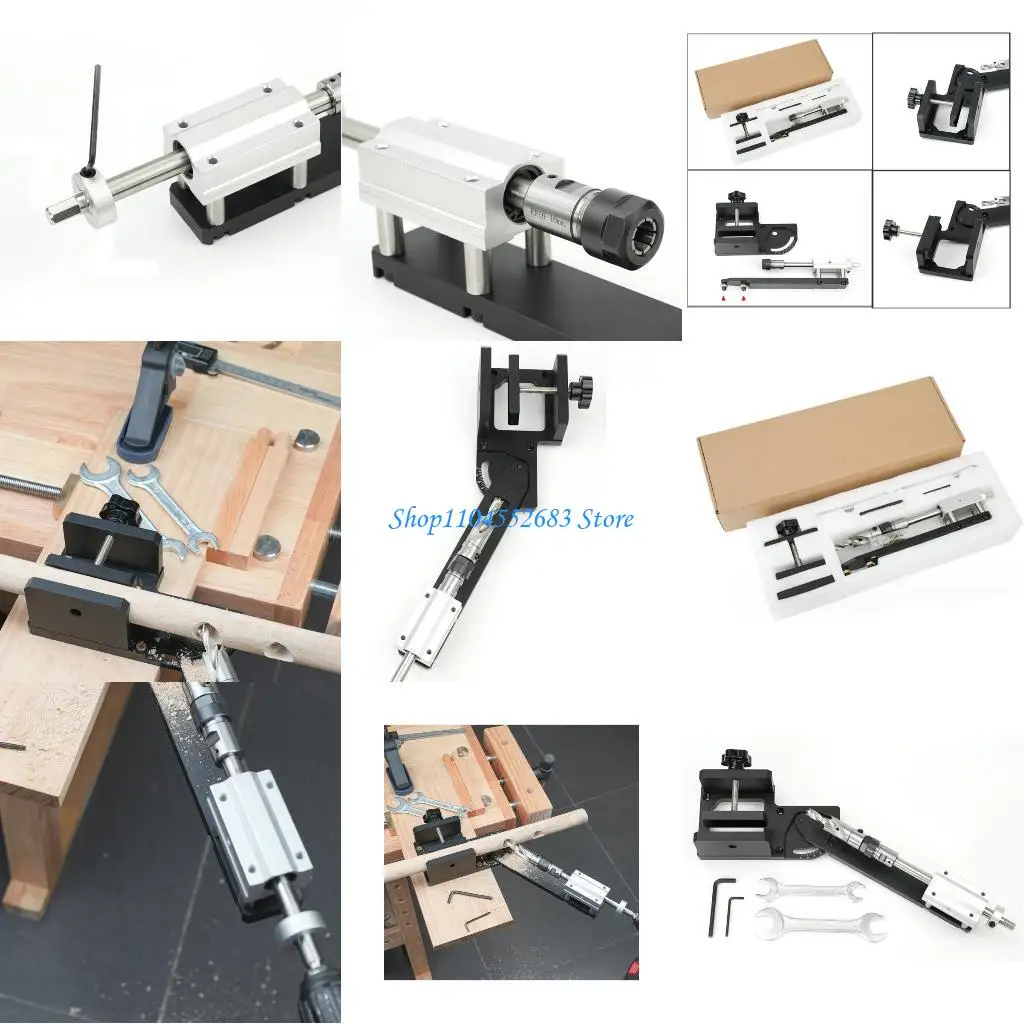 Y6GD Adjustable Round Rod Punching Locator 0-60 Degree For Wooden Coat Rack Woodworking Round Pipe Hole