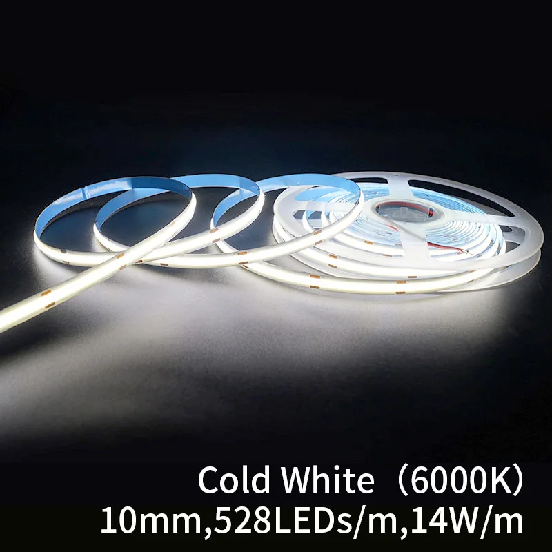 teopek 5 m COB RGB CCT RGBW warme natürliche kühle weiße LED-Streifen DC12V/24 V flexible hohe helle dotless bunte LED-Band-Lichtleiste RA90 10