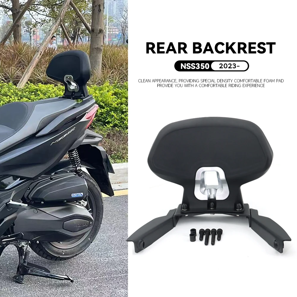 

2023 NEW For Honda nss350 NSS 350 NSS350 2023 Motorcycle Black Rear Passenger Seat Backrest Cushion Back Rest Pad