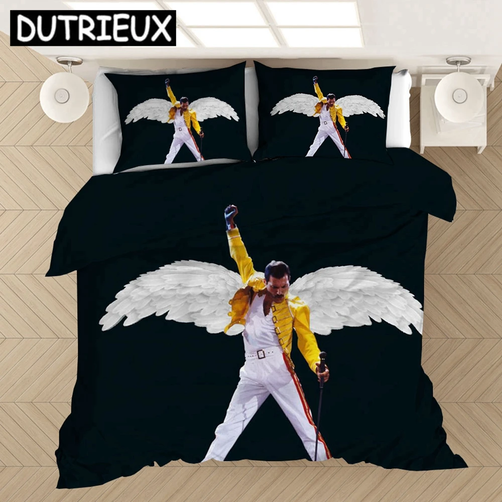 

Freddie Mercury 3D Printed Bedding Set Duvet Covers Pillowcases Comforter Bedding Set Bedclothes Bed Linen