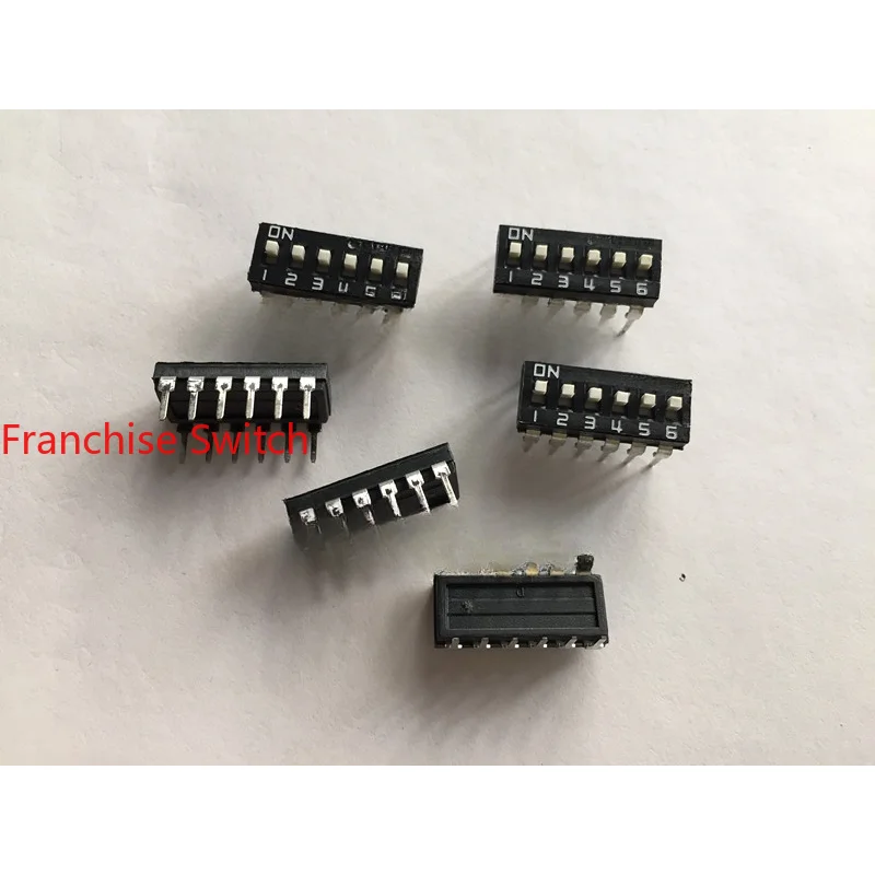 10PCS Original Dip Switch Encoding  6-bit 6P Spacing 2.54MM In-line DIP Piano Key Type