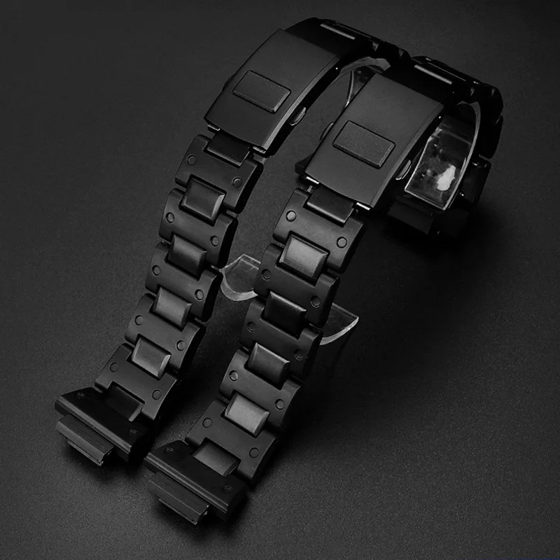 For Casio Small square watch Strap DW5600/5610/GW-B5600 GA-2100 modified composite plastic steel watch belt watch accessories