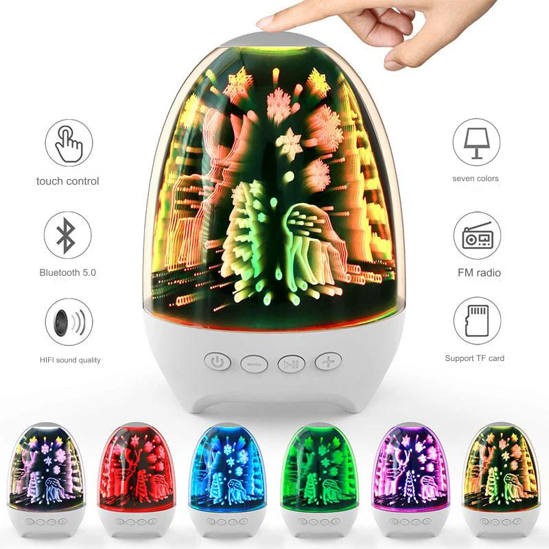 

Wireless Bluetooth Speaker Home Atmosphere Starry Sky Lamp Colorful Breathing Lamp Multifunctional Wireless Bluetooth Sound Box