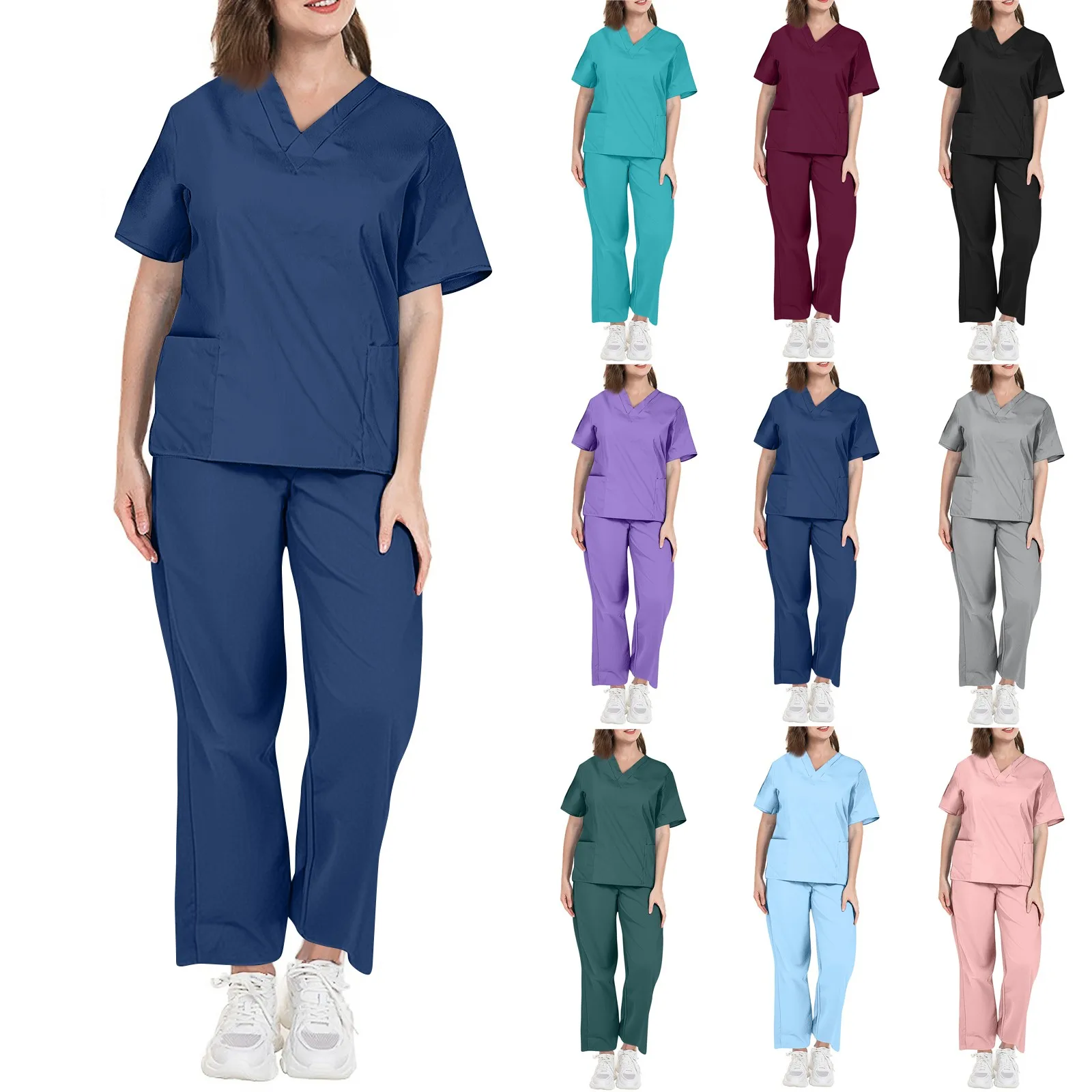 Women Jogger Sets Beauty Costume High-Quality Scrubs Women Surgical Scrubs Set Supplies Nurse Suit Workwear