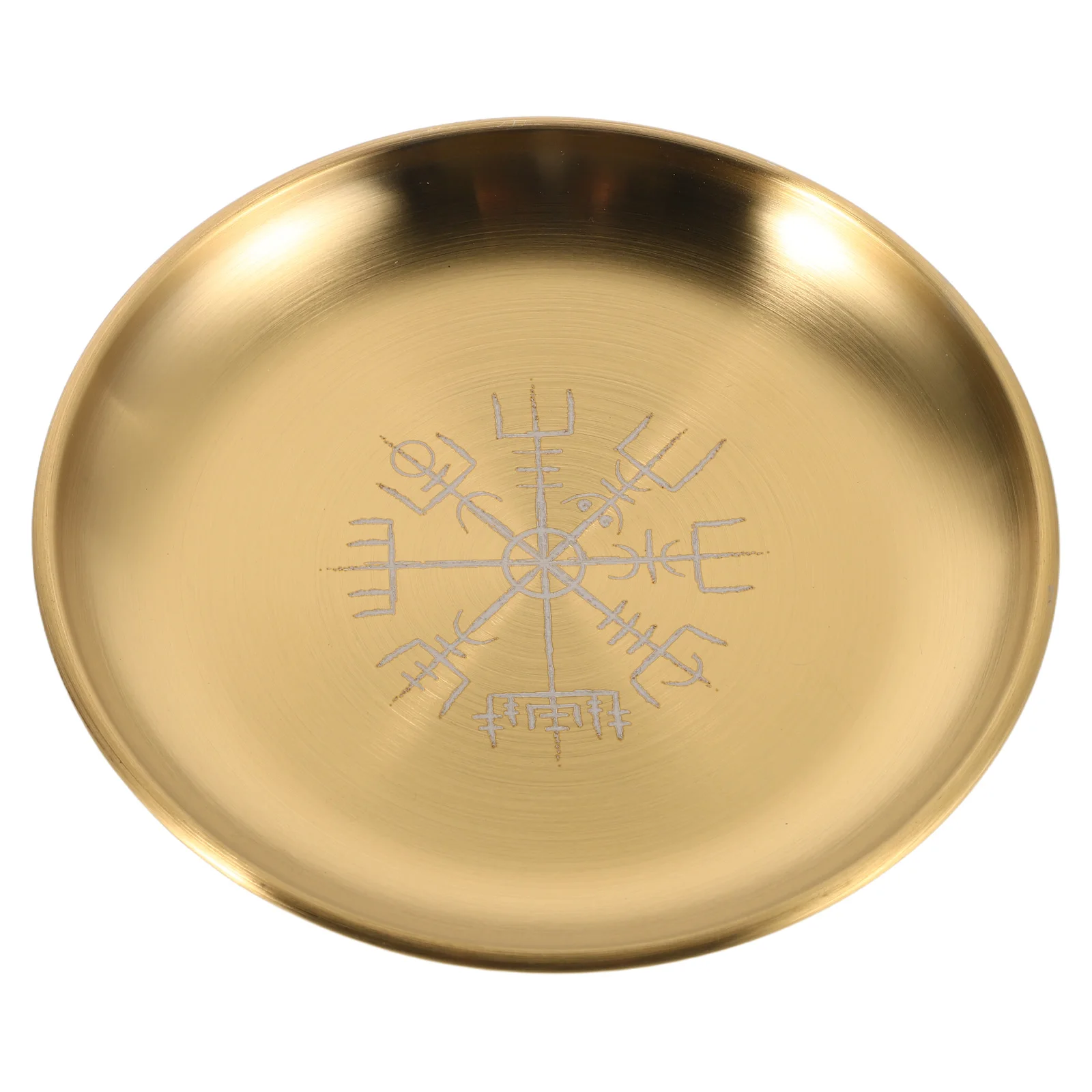 

Stainless Steel Storage Tray Jewelry Dish Engraved Holder Catchall Plate Small Decorative Metal Trinket Organizer