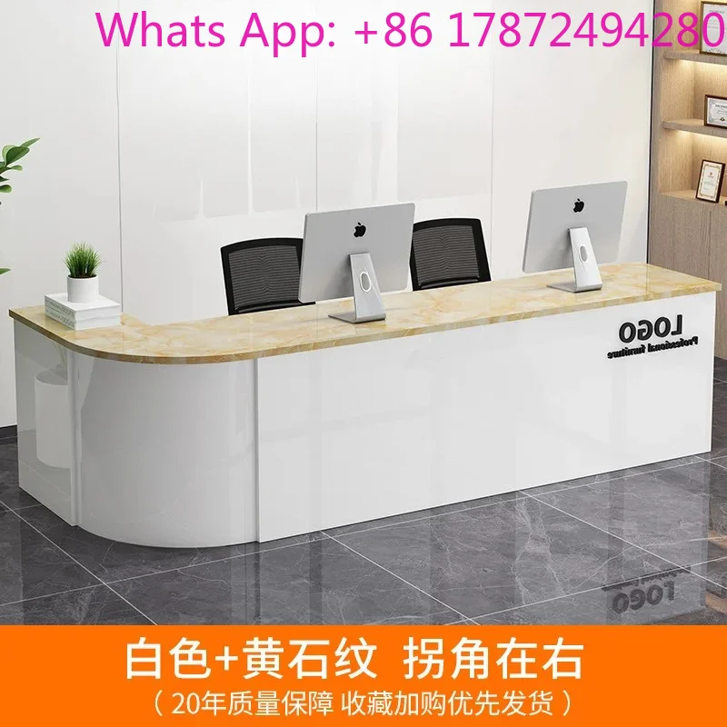 

High Grade Salon Business Reception Desk Modern Round Office Simple Reception Desks Beauty Luxury Escritorio De Recepcion