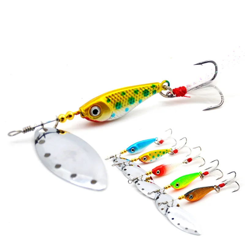 

Spinning Feathered Fish-Shaped Lead Lure 16g Bait Wholesale Fishing Tackle Metal Vib