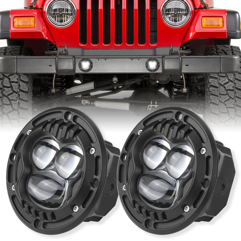 

4-дюймовый светодиодный светильник заподлицо, рабочая лампа, фары дальнего света, фонарь заднего хода, противотуманный фонарь дальнего/ближнего света для Jeep 4x4, грузовика, внедорожника, квадроцикла