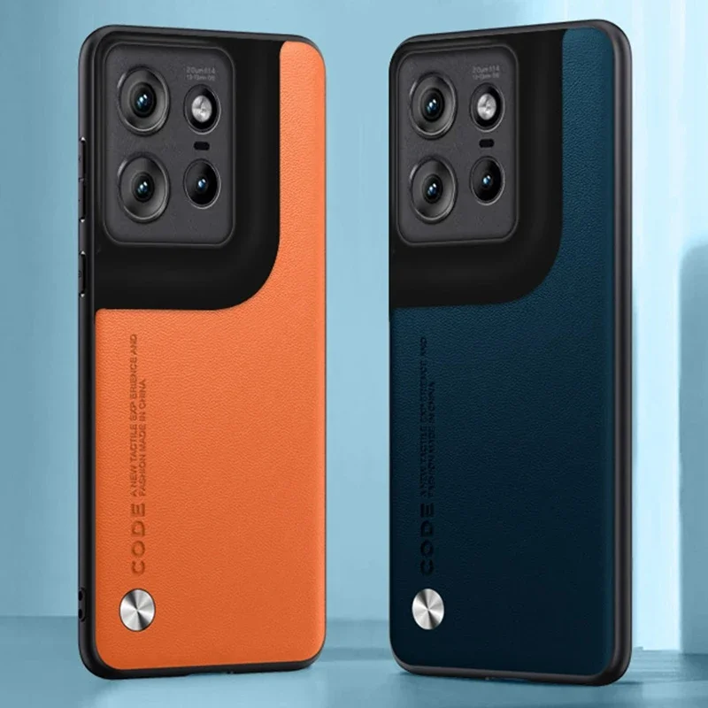 Luxus Leder Telefon Fall Für Motorola Moto Rand 50 Neo S50 5G Schutzhülle Matte Silikon Fall Für Motorola ThinkPhone 25