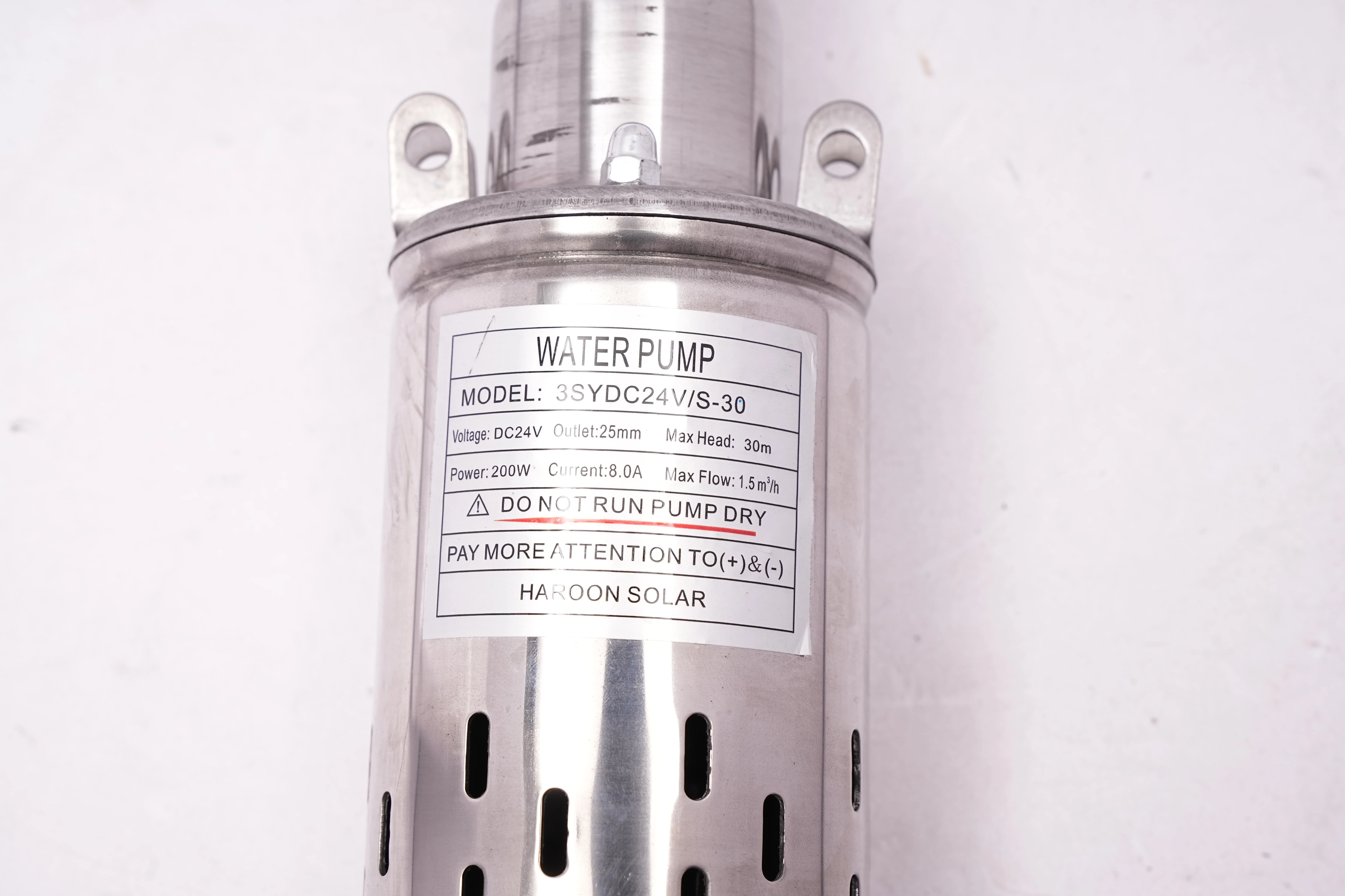 مضخة الآبار العميقة 24V200W 30m 1.5m3/h مضخة مياه غاطسة