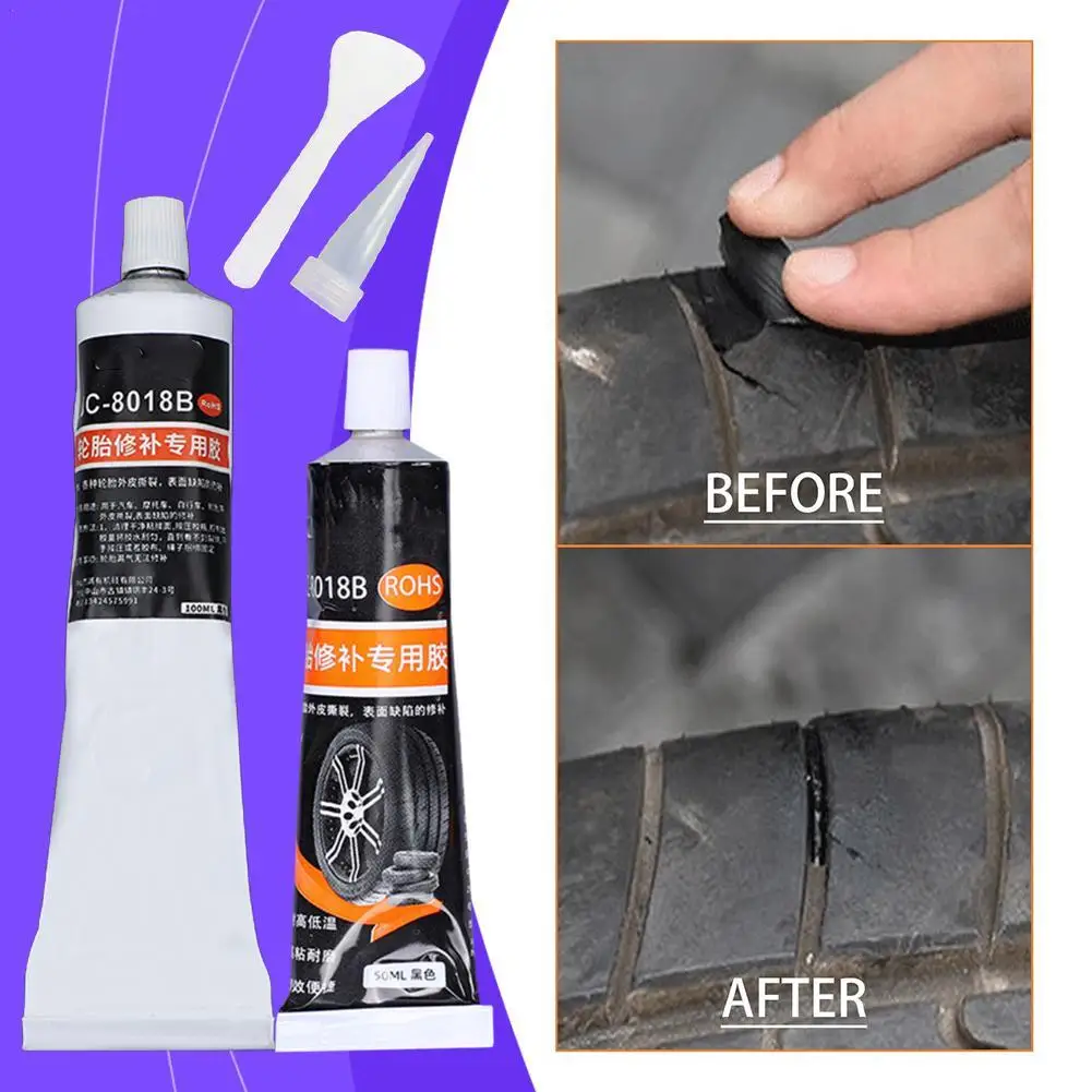 

Car Tire Repair Adhesive Waterproof High Temperature Resistant Wear-resistant Crack Repair Special Rubber Car Repairs Tools